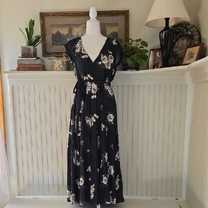 EUC Free People Black Floral Dress Size 6
